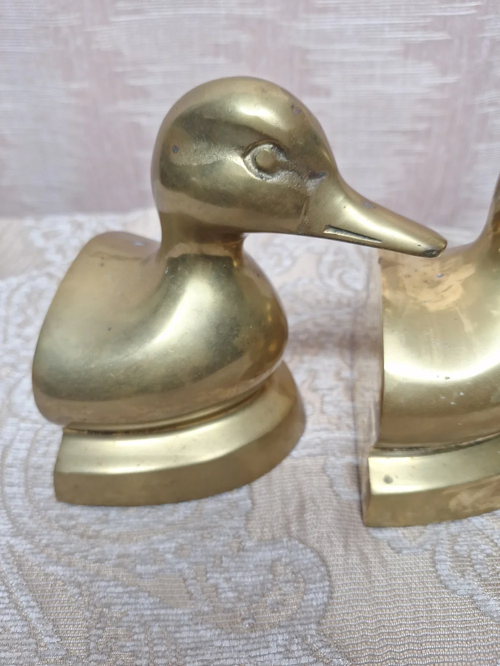 Brass Duck Figurine Pair - Vintage Decorative Ducks